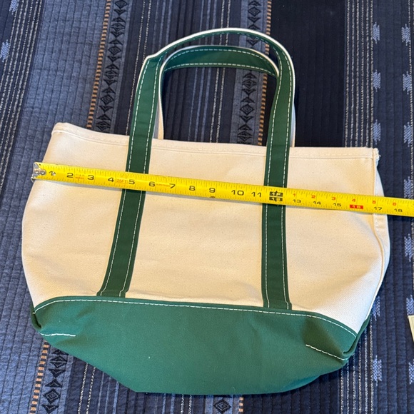 L.L. Bean Canvas Boat And Tote with Green Trim - Picture 6 of 12